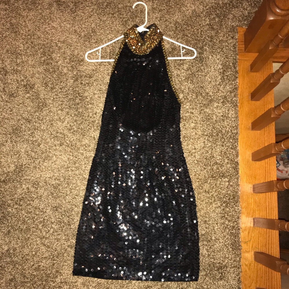 Beaded Halter Dress Vintage